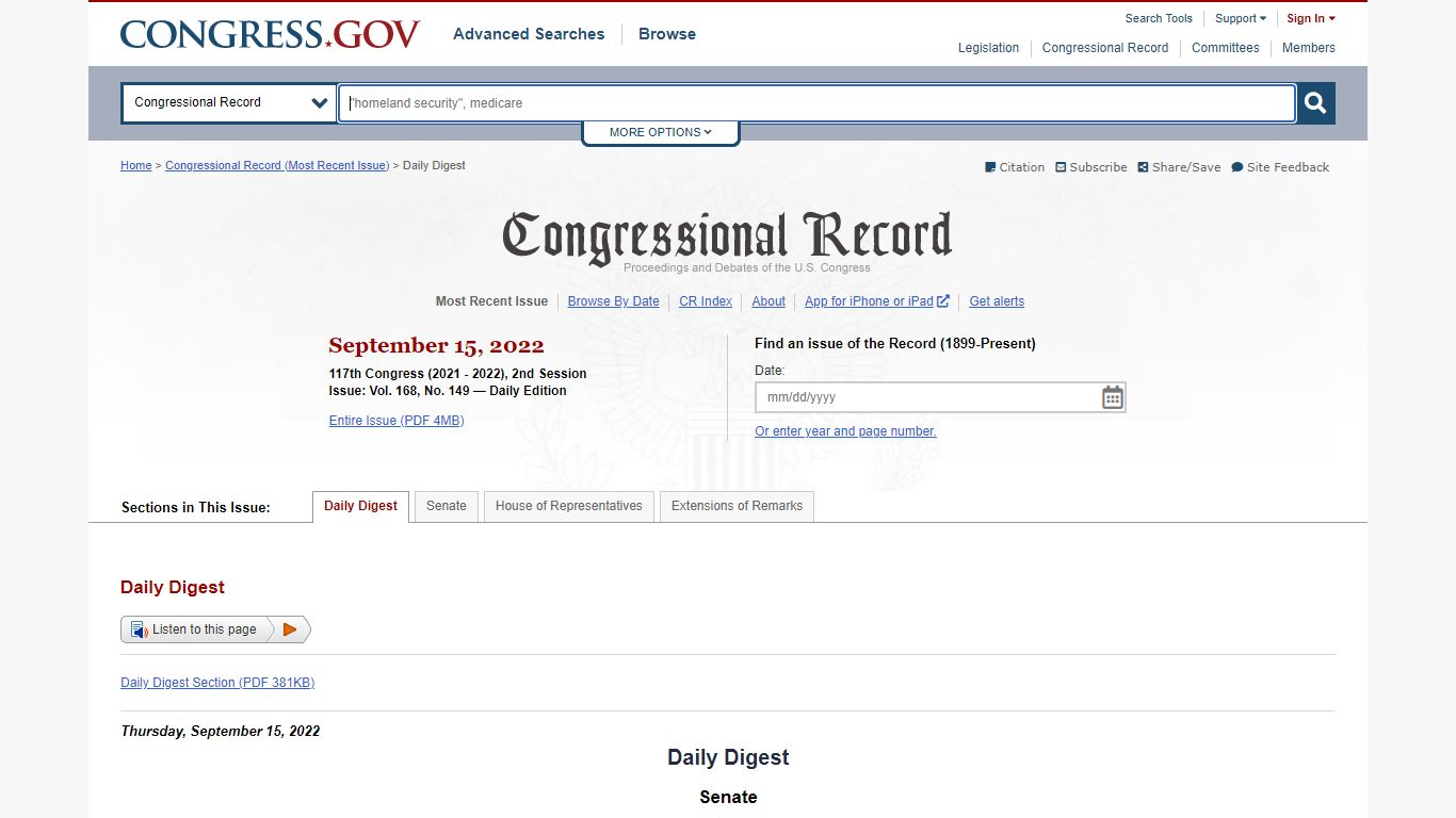 Congressional Record | Congress.gov | Library of Congress